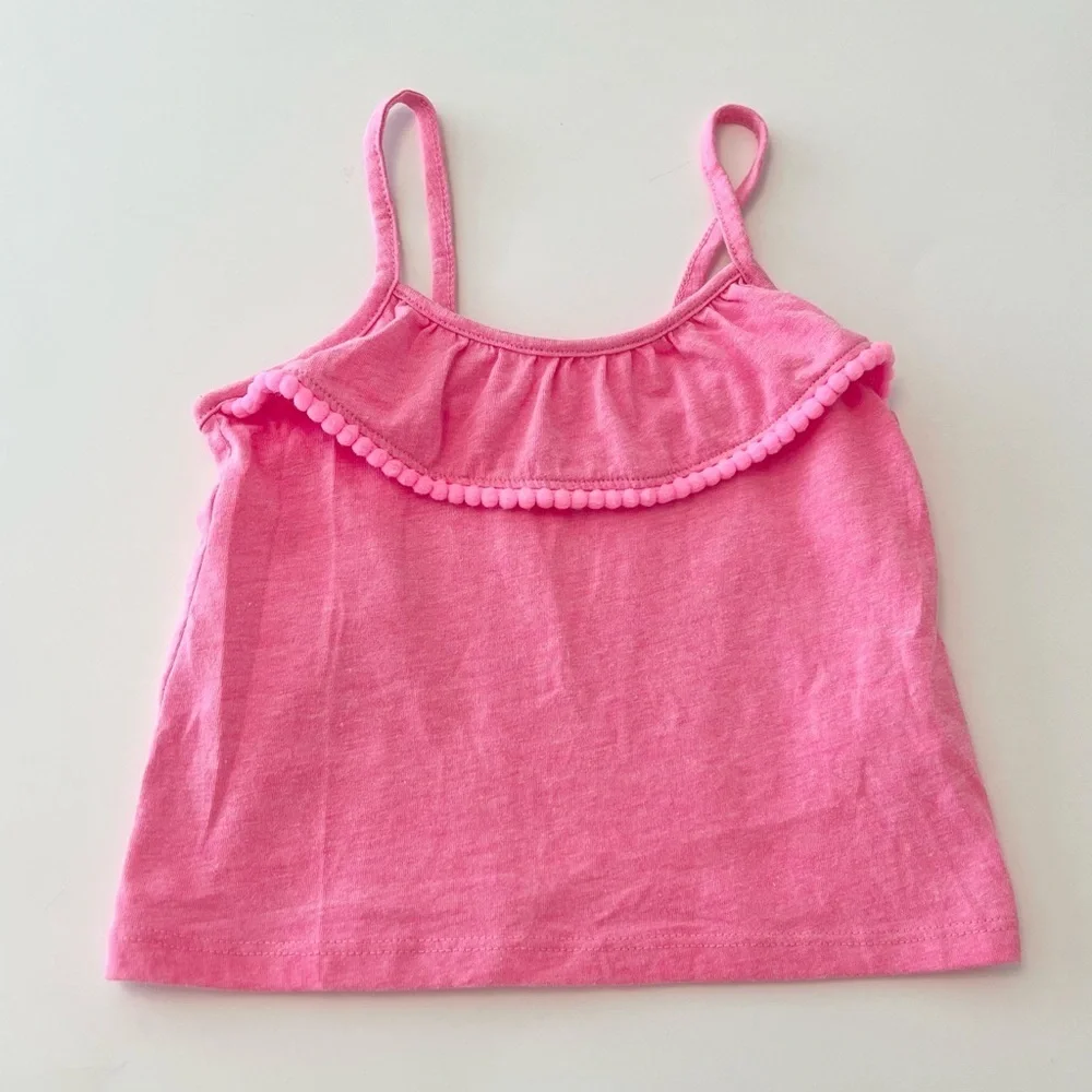 💫$4/ADD ON 💫 The Children's Place Pink Camisole Pom-Pom Trim Baby Girl 18 Months